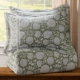 thumbnail image 4 of Levtex Home Adare Sage Reversible King Duvet Cover Set (106x94in) with 2 Pillow Shams (36x20in) - Floral Bedding - Sage and White - Cotton King Size Duvet Cover Set - Soft, Pre-Washed, 4 of 5