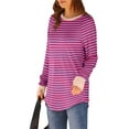 Black & Friday Deals ChaoHeng Womens Long Sleeve Round Neck Stripe