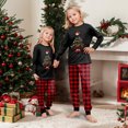 thumbnail image 6 of Yuaguia Family Christmas Matching Pajamas Set, Wish You a Merry Christmas Tree Letter Print Long Sleeve Tops and Red Black Plaid Pants, Holiday Sleepwear, Kids 9 Years, 6 of 7