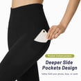 thumbnail image 3 of Hipuroga Thick High Waisted Yoga Pants for Women with Pockets Tummy Control Leggings for Athletic Workout Running Black M, 3 of 6