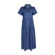 thumbnail image 3 of Vestido Largo De Mezclilla Blusas de mujer Vestido largo Estilo boho Traje de vacaciones de manga corta con un solo pecho Kuymtek Azul Marino Xxl para Mujer, 3 of 9