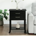 thumbnail image 3 of Convenience Concepts Sydney Two-Drawer End Table with Shelf in Black Wood Finish, 3 of 6
