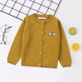 thumbnail image 2 of Gibobby Sweater Toddler Kids Baby Sweater Cardigan Fall Winter Sweater Long Sleeve Cardigan for 0-12 Months 2t 3t 4t Girls Boys(5-6 Years,Yellow), 2 of 4