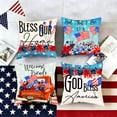 thumbnail image 6 of 4th of July Throw Pillow Covers,Floral Printed Pillowcase,Memorial Day Independence Day Pillow Cases for Home Outdoor Sofa Couch Decorations,17.7x17.7 Inch, 6 of 6