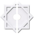 thumbnail image 1 of Ekena Millwork CMP40AL2-07000 40 in. OD x 7 in. ID Carré Axel Architectural Grade Médaillon de Plafond Contemporain PVC - 2 Pièces, 1 of 1