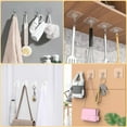 thumbnail image 2 of 30 self-adhesive hooks, transparent hooks max. 10 kg, transparent self-adhesive hooks, 2 of 4