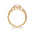 thumbnail image 2 of Rosec Jewels 2 CT Four Prong Set Solitaire Moissanite Ring with Surface Prong Set Side Stones, 10K Yellow Gold, US 9.00, 2 of 9