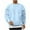 Light Blue, variant on Wyobmus Men's Round Neck Sweatshirt Fashion Solid Color Pullover Long Sleeve Hodless Sweatshirt Brown