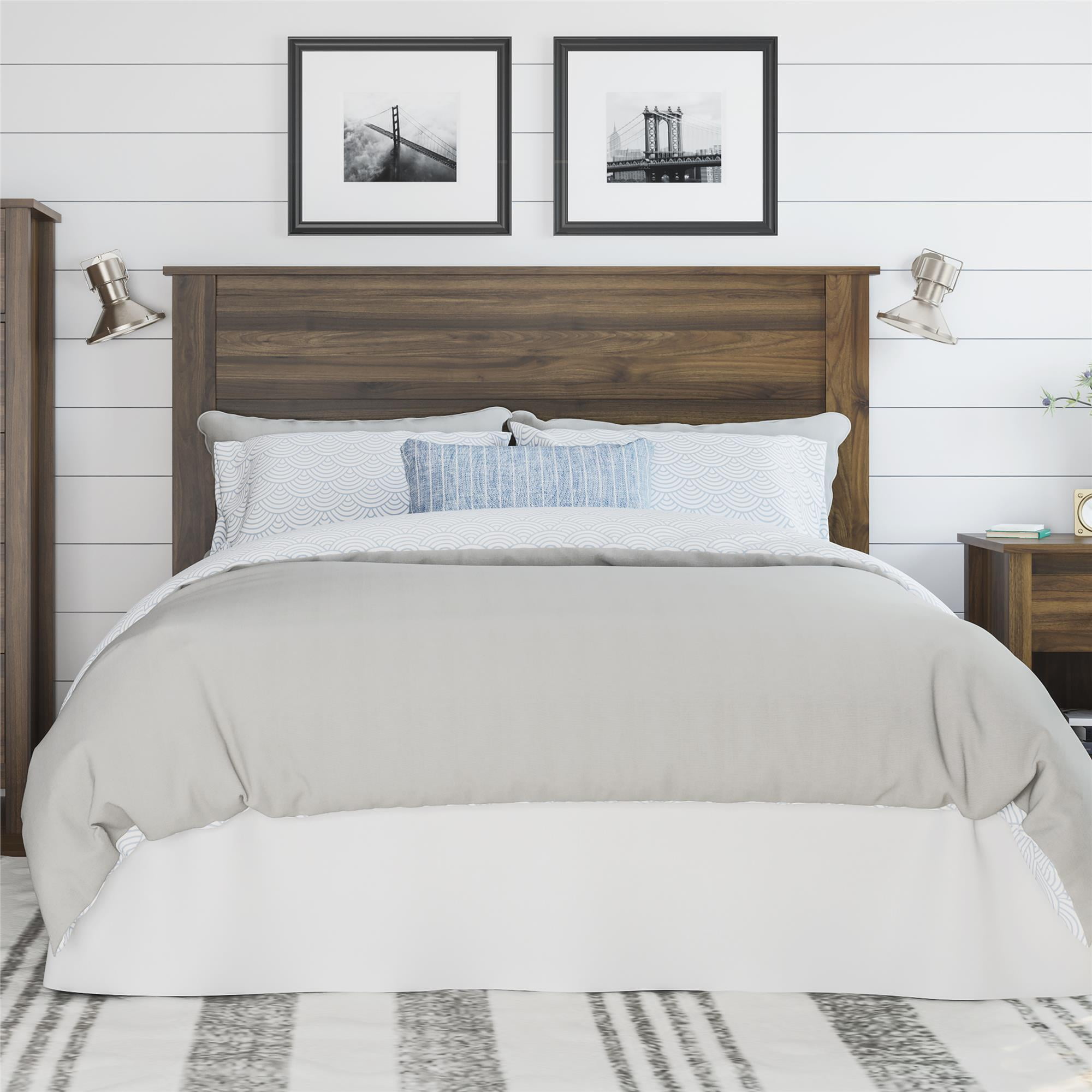 Better Homes & Gardens Wesley Queen Headboard, Walnut - Walmart.com