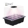 thumbnail image 3 of S SERENABLE Nursery Pot with Light Durability with Humidity Domes Seedling Starter Trays Black 12 Slots, 3 of 9