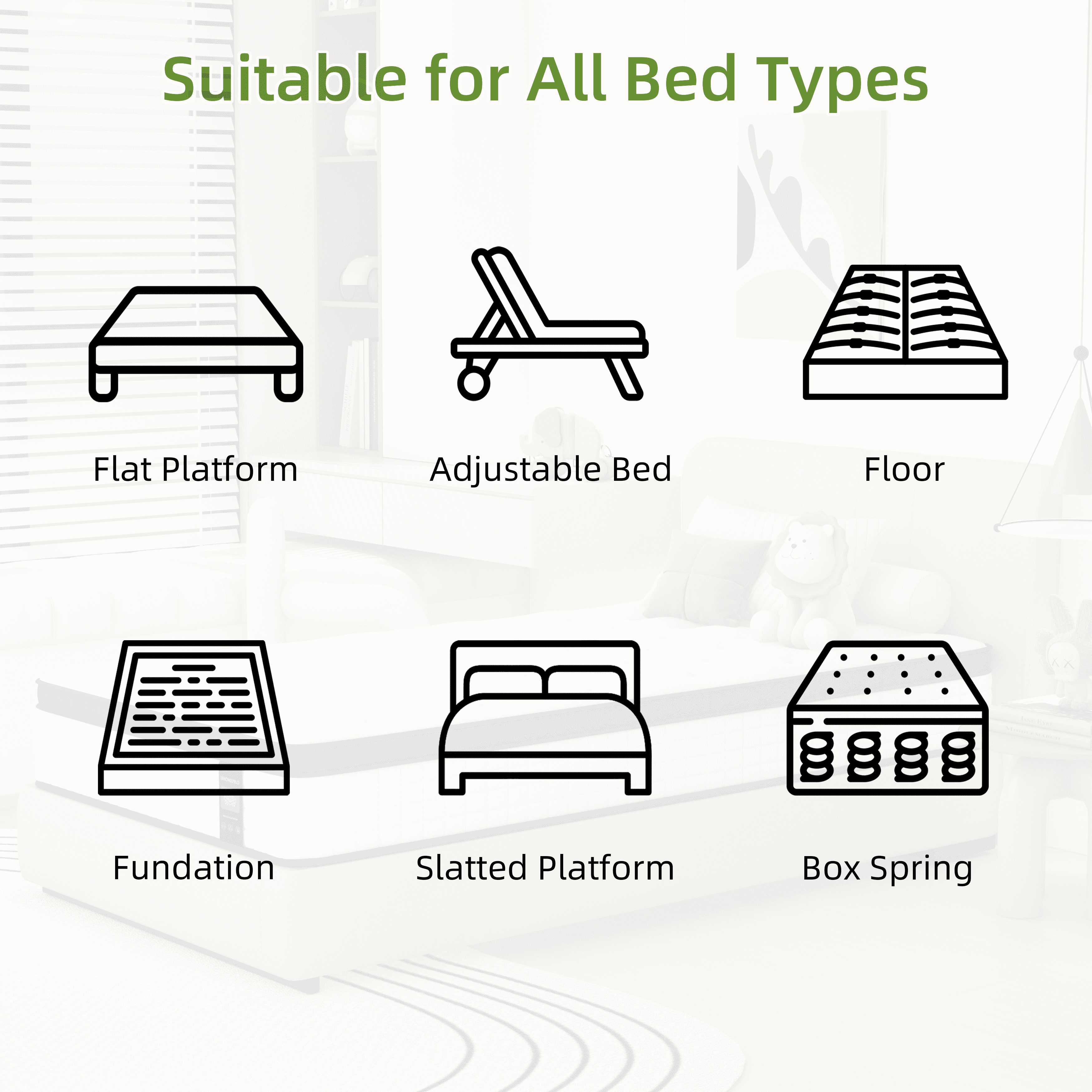 Twin Size Mattress, Paproos 10" Memory Foam Hybrid Mattress in a Box, Cool Individual Pocket Spring Twin Mattress with Breathable Knitted Cover, Edge Support, Medium Firm, CertiPUR-US, White/Black