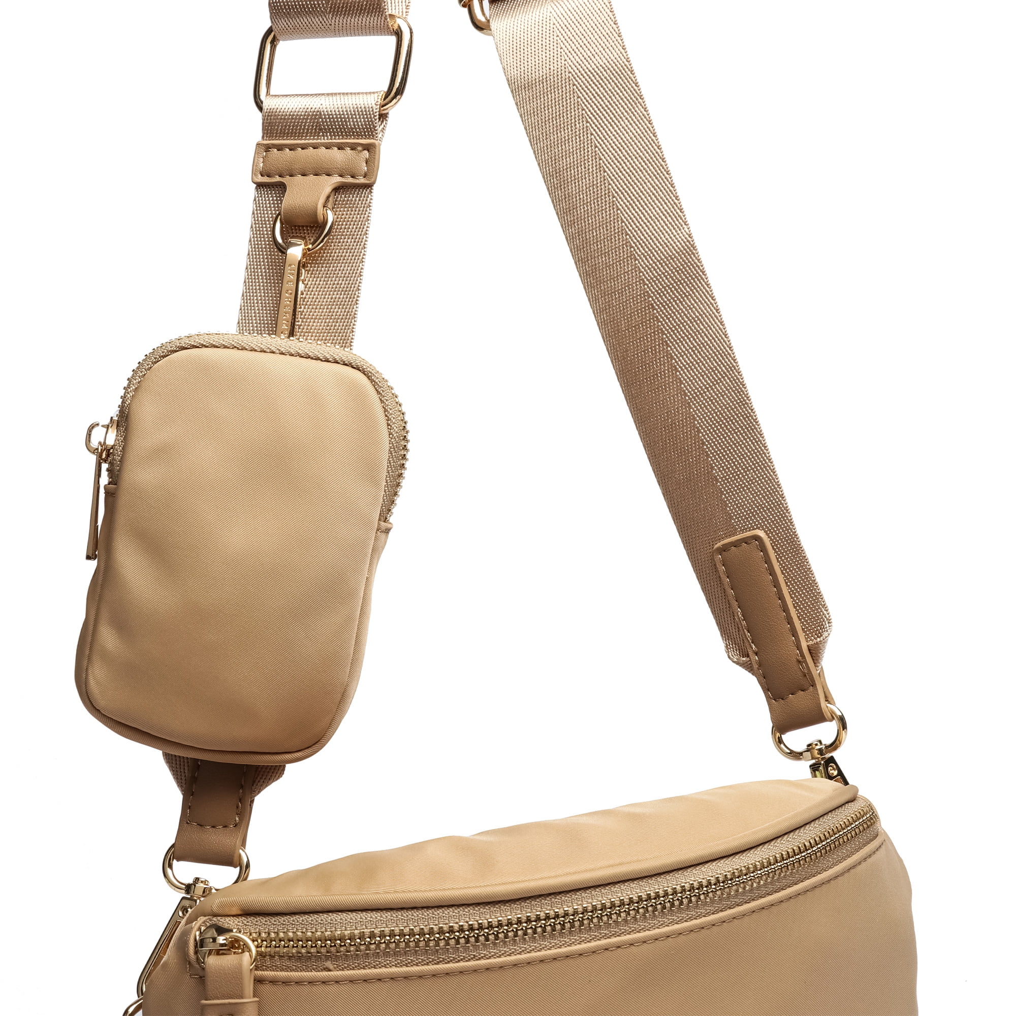LIKE DREAMS Out-of-Norm Fanny Pack with Detachable Pouch, Nude