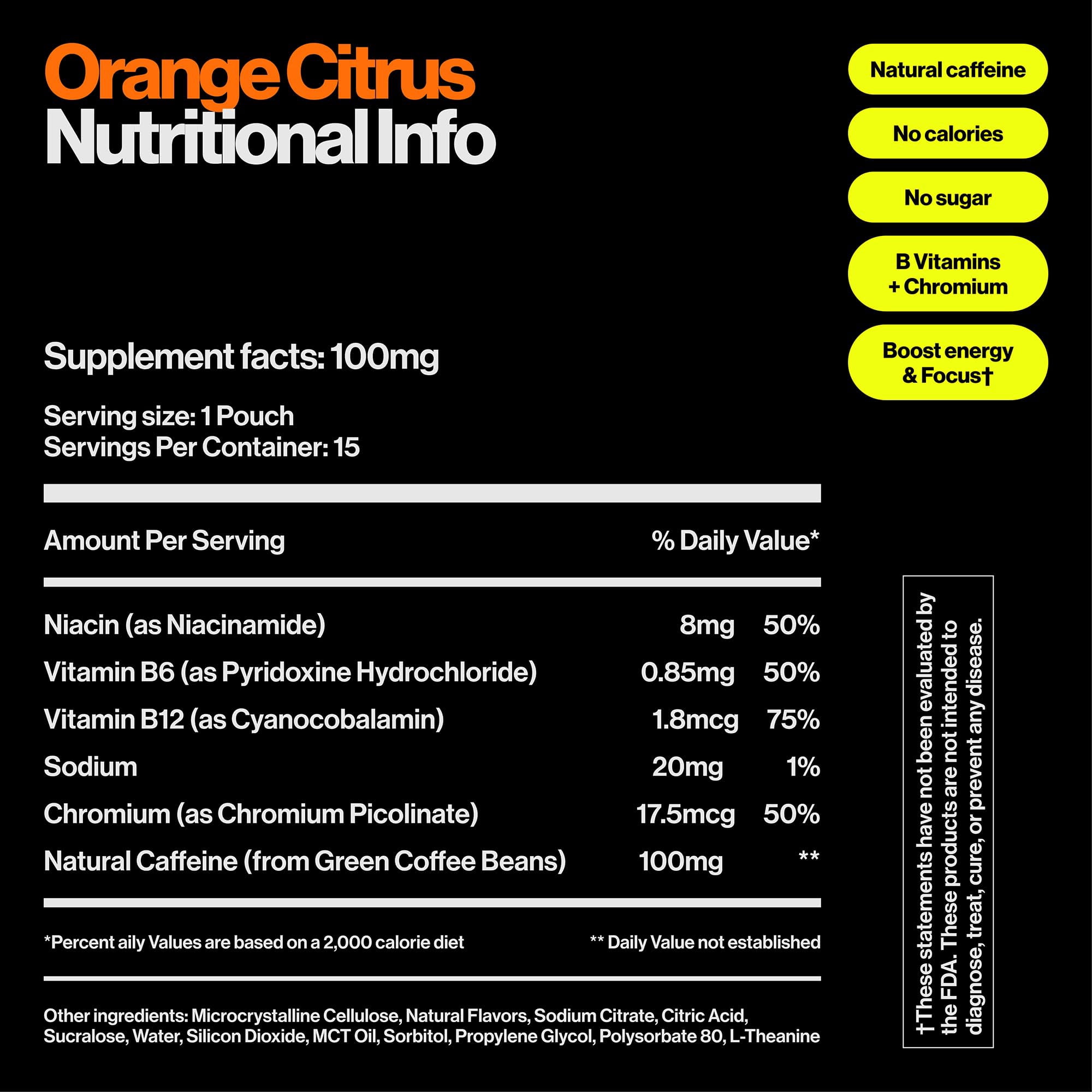 Wip Energy Pouches | 100mg Natural Caffeine | Vitamins and Minerals | 4 Pack Assorted: Sour Cherry, Mint, Orange Citrus, Strawberry Kiwi
