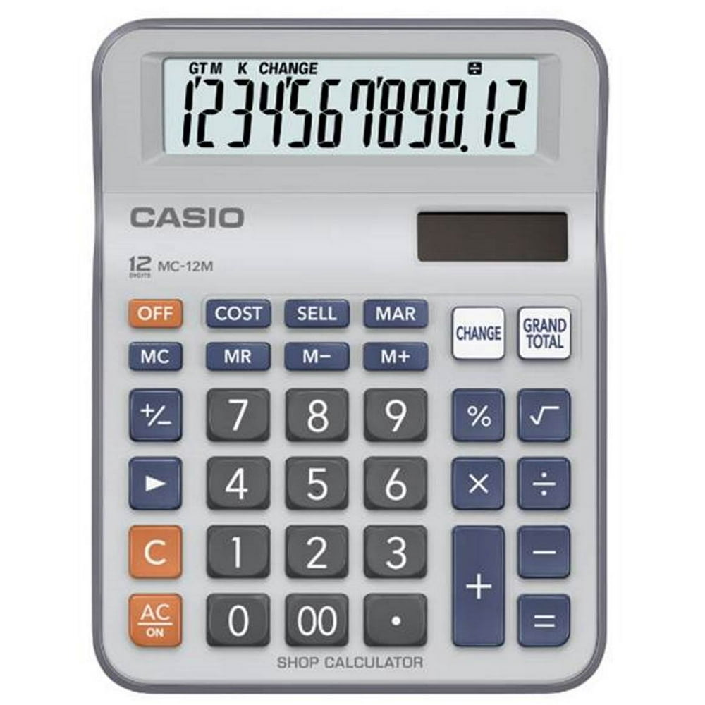 Casio MC12M 12 Digit Desktop Calculator, Cost/Sell/Margin Features