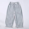 thumbnail image 2 of Byoo Striped Pants for Toddler Boys Straight Fit Wide Lege Loose High Elastic Waist Trousers Child Active Comfy Pants, 2 of 6