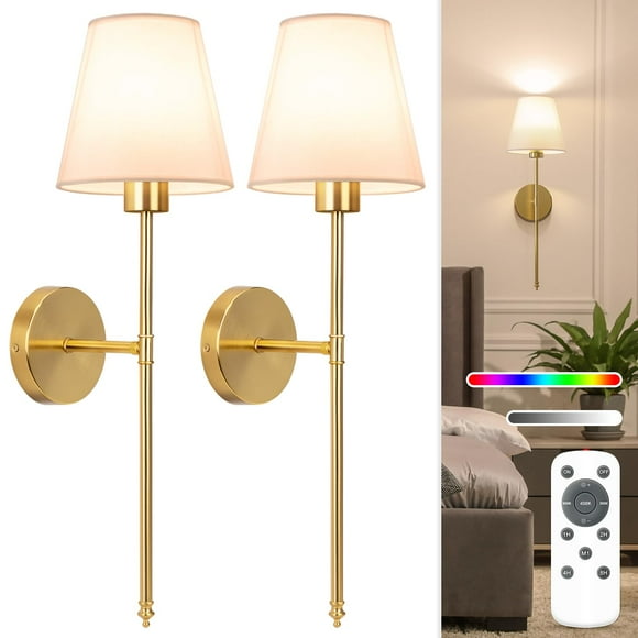 NIORSUN SW013 Ampoules Murales Dorées Rechargeables Dimmables E26
