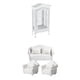 thumbnail image 1 of 1:12 Casa de Blanca Y Sofá Sillón Conjunto de Muebles Modelo de Accesorios de Bricolaje Juguetes Sunnimix miniaturas de casa de muñecas, 1 of 8