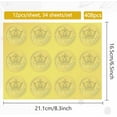 thumbnail image 2 of 408 pegatinas autoadhesivas en relieve dorado de 5 cm para sobres, sellos y etiquetas redondas., 2 of 9