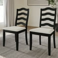thumbnail image 2 of Castle Place Simple Timeless Wooden Dining Chair, Set of 2, Black, 2 of 8