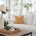 thumbnail image 2 of Block Print Throw Pillow Covers 18x18 Inch Set of 2 Vintage Yellow and White Floral Boho Outdoor Spring Summer Decorations Decorative Throw Pillows Cases for Home Bed Living Room Couch Decor, 2 of 6