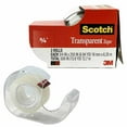 thumbnail image 7 of 4 Rolls Scotch Transparent Tape Clear Cutter Dispenser Desktop Office 3/4 x 1000, 7 of 7