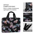 thumbnail image 4 of 16" Laptop Briefcase for Work Travel Laptop Shoulder Bag Carrying Handbag Laptop Case Pink and Cyan Butterflies, 4 of 8