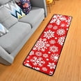 thumbnail image 3 of Dreamtimes White Snowflakes Hallway Runner Rug 2'x6' Kitchen Rug with Rubber Backing Red Christmas Non Slip Entryway Rug Runner Washable Soft Area Rug for Hallway Bedroom Kitchen Decor, 3 of 6