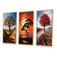 thumbnail image 3 of Designart "Baobab Tree Charm II" Floral & Botanical Framed Wall Art Set Of 3 - Green Tree Baobab Frame Gallery Set For Office Decor, 3 of 6