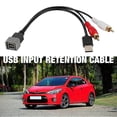 thumbnail image 1 of 8-pin Car Audio Cable Radio USB Adapter USB Port Input Retention Cable USB Port RCA Plug Aux Cable for Nissan Cube/ Juke/ Versa, 1 of 5