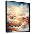 thumbnail image 2 of Designart "Cream And Taupe Clouds Minimalist View" Clouds Floater Framed Canvas Prints, 2 of 5