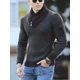 thumbnail image 3 of Suéter de cuello alto de lana de estilo vintage informal para hombre, moda coreana, otoño e invierno, 2024, cálido, de algodón, 3 of 5