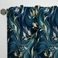 thumbnail image 2 of Designart "Zen Tranquility With Chrysanthemum In White And Blue II" Floral Curtain Single Panel, 2 of 6