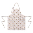 thumbnail image 2 of White Highland Cow Flower Pattern Apron-Garden Aprons for Women with Pockets-Cotton Linen Waterproof Kitchen Cooking Gardening Aprons Adjustable for Kitchen,Cooking,BBQ and Salon 33x27 Inch, 2 of 7