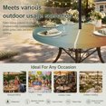 thumbnail image 6 of Round Outdoor Tablecloth with Umbrella Hole and Zipper, Orange Yellow Green Ombre Tablecloth with Elastic Waterproof, Modern Art Aesthetics Abstract Patio Table Covers for 31" - 35" Pool Tables, 6 of 9