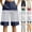 Beige, variant on CQONEPT Stripe Dress Bermuda for Womens High Waisted Wide Leg Knee Length Pants Office Slack Cropped Cargo Pant with Pockets Gray L