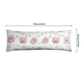 thumbnail image 6 of Long Body Pillow Cover - Soft & Breathable, Hidden Zipper, 20"x54", Cute Pig & Floral Watercolor Print - Perfect Gift for Animal Lovers, Farmhouse Decor, Side Sleepers, 6 of 7