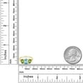 thumbnail image 3 of Gem Stone King 10K Yellow Gold 3-Stone Diamond Engagement Ring 2.27 Ct Oval Blue Zircon Green Peridot (Size 7), 3 of 4