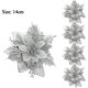 thumbnail image 3 of 10/1 piezas de flores artificiales navideñas con purpurina y flores de Pascua con clips, adornos para árbol de Navidad, coronas de bricolaje, decoraciones para bodas y Año Nuevo, 3 of 5