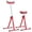 Red, variant on Ironmax 2-Pack Folding Roller Stands, Portable Outfeed Supports , Adjustable Height Red