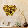 thumbnail image 5 of 5 Styles Queen Honey Bee Suncatcher Decor Happy Bee Day Sign Door Hanger Bee Suncatcher Honeycomb Hanging Decor Bumble Bee Hive Decor for Farmhouse Garden Party Supplies, 1Pc ,Acrylic, 5 of 7