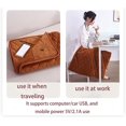 thumbnail image 4 of Pink Electric Blanket Single, 75x120cm Heated Blanket USB Powered 5V Energy Efficient, 3 Temperature Setting, Soft Flannel, Electric Heated Blanket Throw for Sofa Chair, Machine Washable, 4 of 5