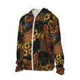 thumbnail image 2 of Rocae Embroidery Chicken Rooster Print Breathable Sun Protection Hoodie Quick-Dry Lightweight Long Sleeve Hoodie Unisex Running Sports Shirt Medium, 2 of 9