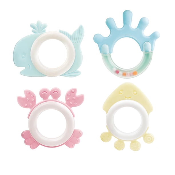 Sonajero De Bebé Juguete De Dibujos Animados Campana Vibratoria Recién Nacidos Mordedor Handbell Juguete Educativo Para Bebés 8 Uds. Methold FN003409-02