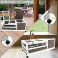 thumbnail image 2 of Gowoodhut Tortoise Habitat On Wheels Large Wooden Tortoise House Outdoor Reptile Cage with Leak-Proof Trays, 2 of 7