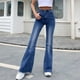 thumbnail image 2 of Pantalones acampanados de mezclilla con costuras finas elásticas de pierna ancha de cintura alta a la moda para mujer Fridja  hfkajh103350, 2 of 5