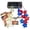 E001- Style A, variant on Battery Operated Lights String Remote 10 Ft Red White Blue Patriotic Led String Lights Porch Accent