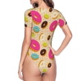 thumbnail image 4 of Naloa Donuts Women's Short-Sleeved Onesie, One-Piece Swimsuit for Parties, dates, clubs - X-Large, 4 of 9