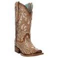 thumbnail image 2 of Corral Boots Womens Glitter Tooled Inlay Square Toe Cowboy  Tall Boots, 2 of 5