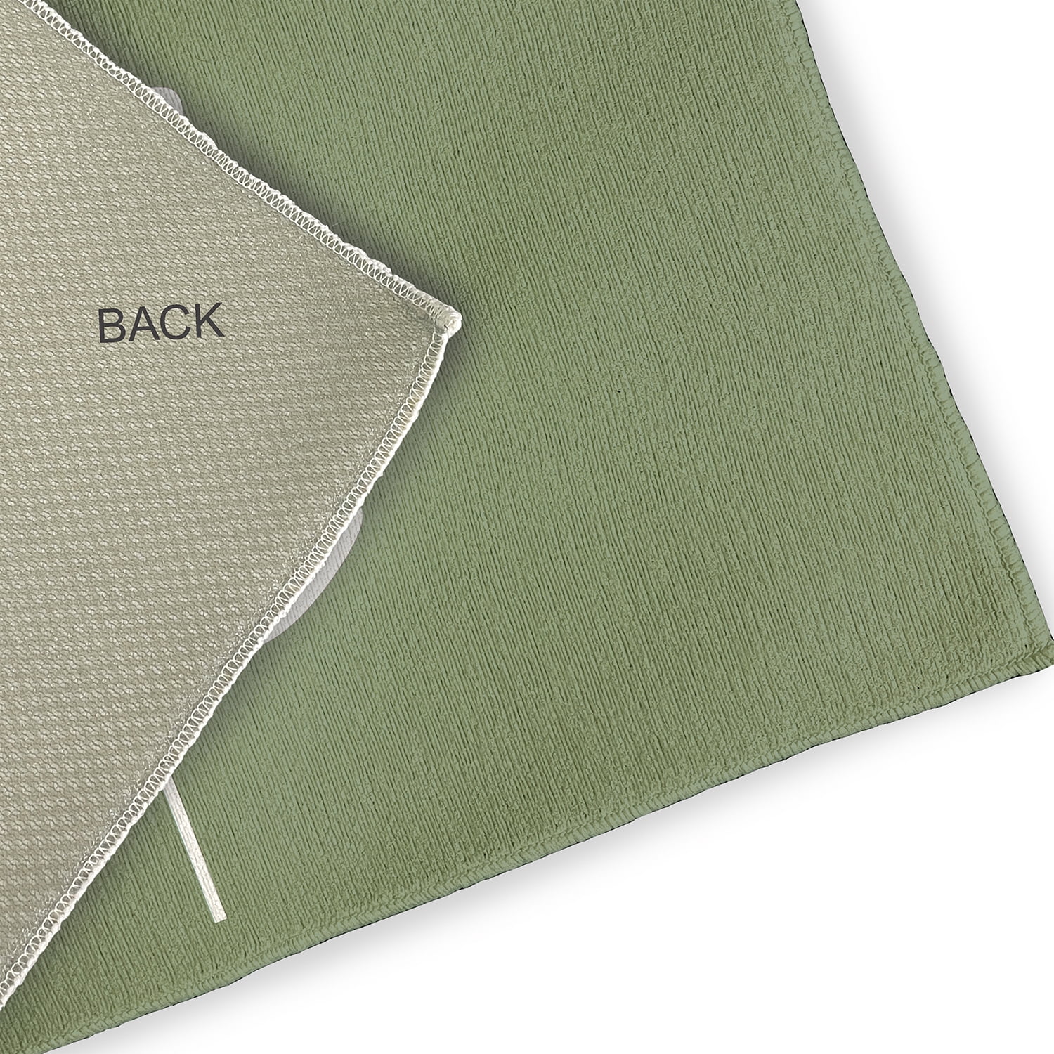 Simply Daisy 4' x 6' Muted Green Simple Stems Spring Chenille Indoor/Outdoor Rug