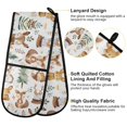 thumbnail image 4 of Dailycode Double Sided Oven Mitt with Loop Heat Resistant Kitchen Long Potholders 7" x 35" Fox Rabbit Deer Leaf Trees, 4 of 6
